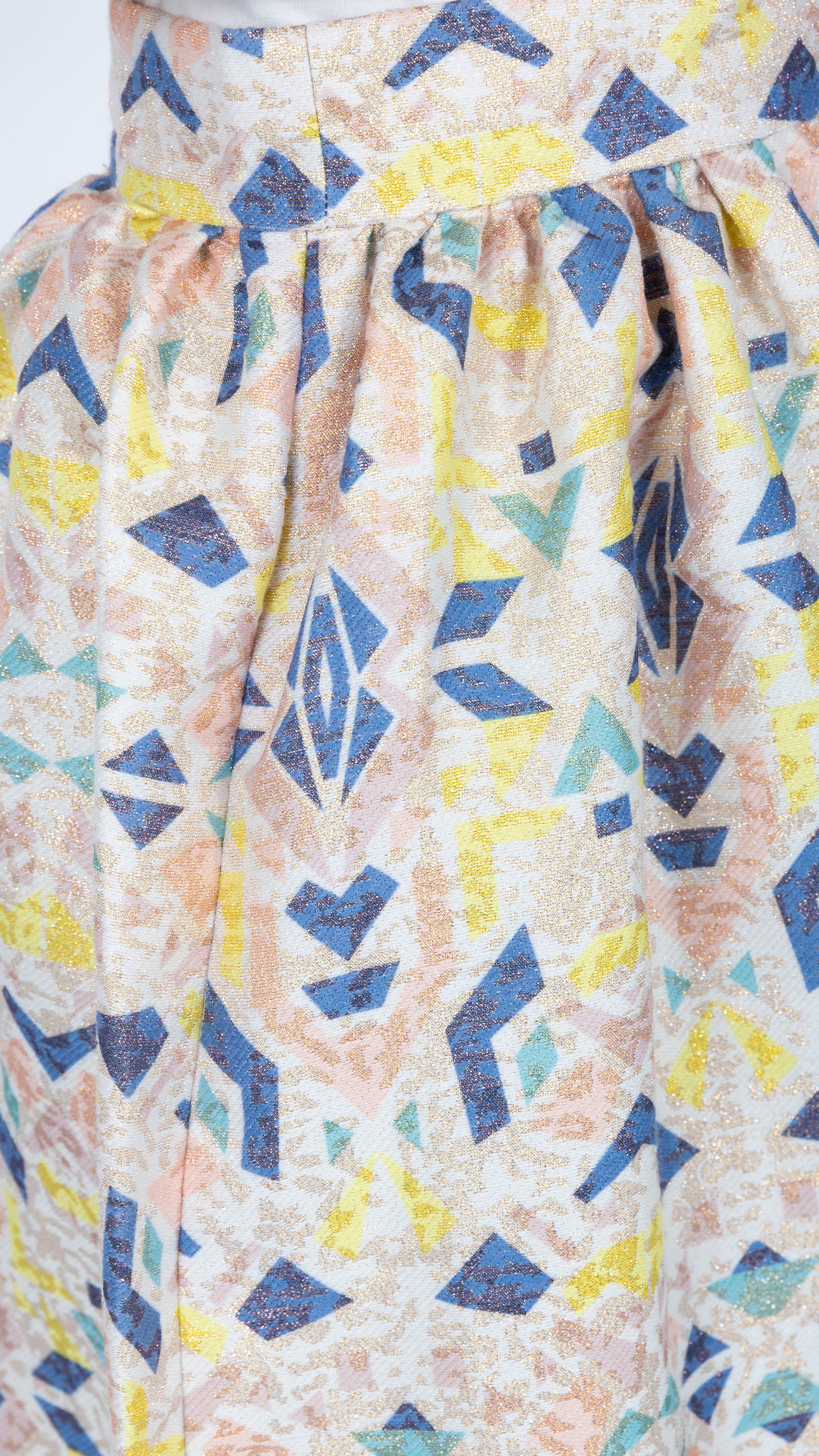 geometric shimmer maxi skirt