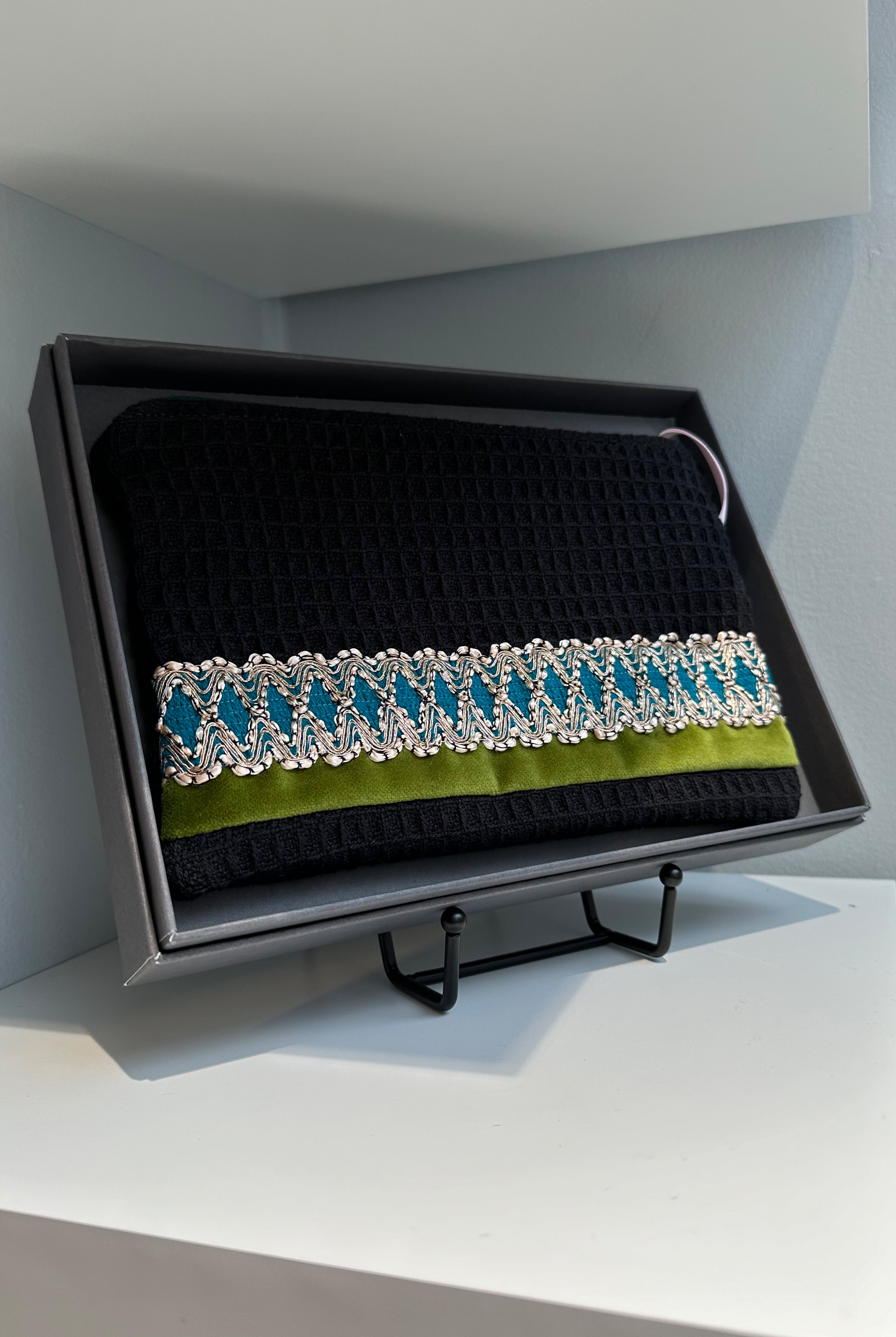 Clutch Travel Makeup Bag orange blue gold green