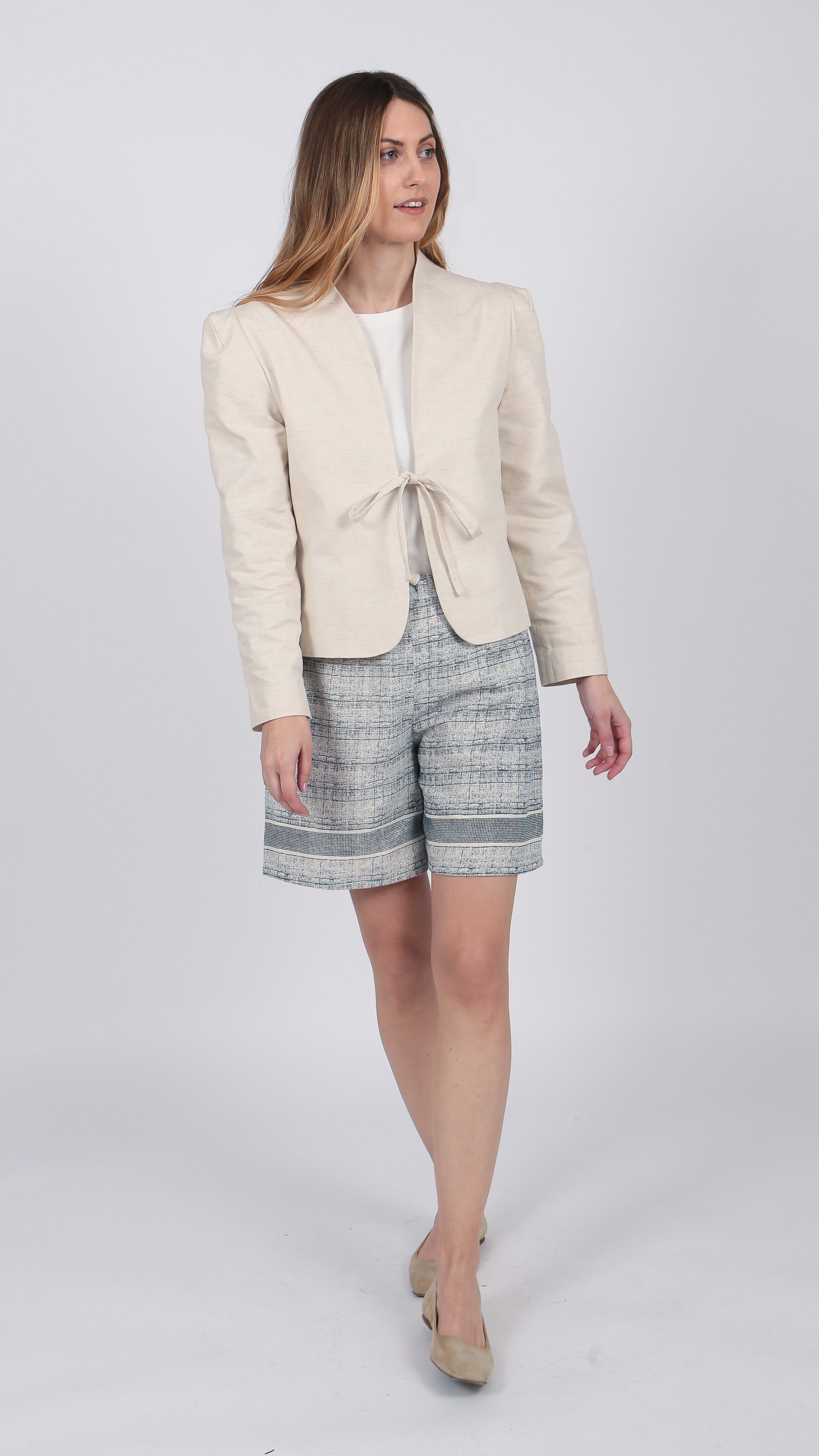 tailored Linen blend ivory Jacket