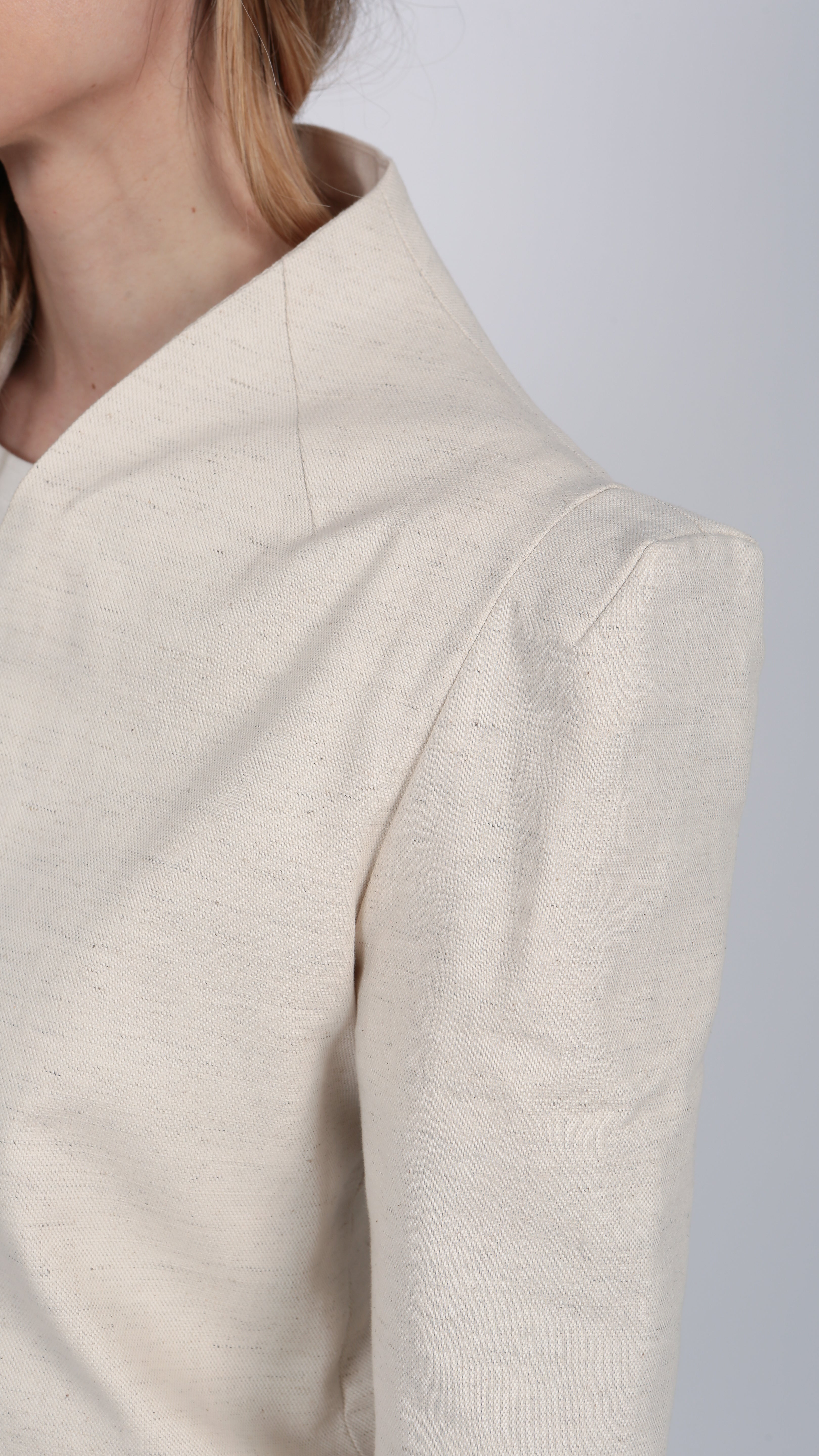 tailored Linen blend ivory Jacket