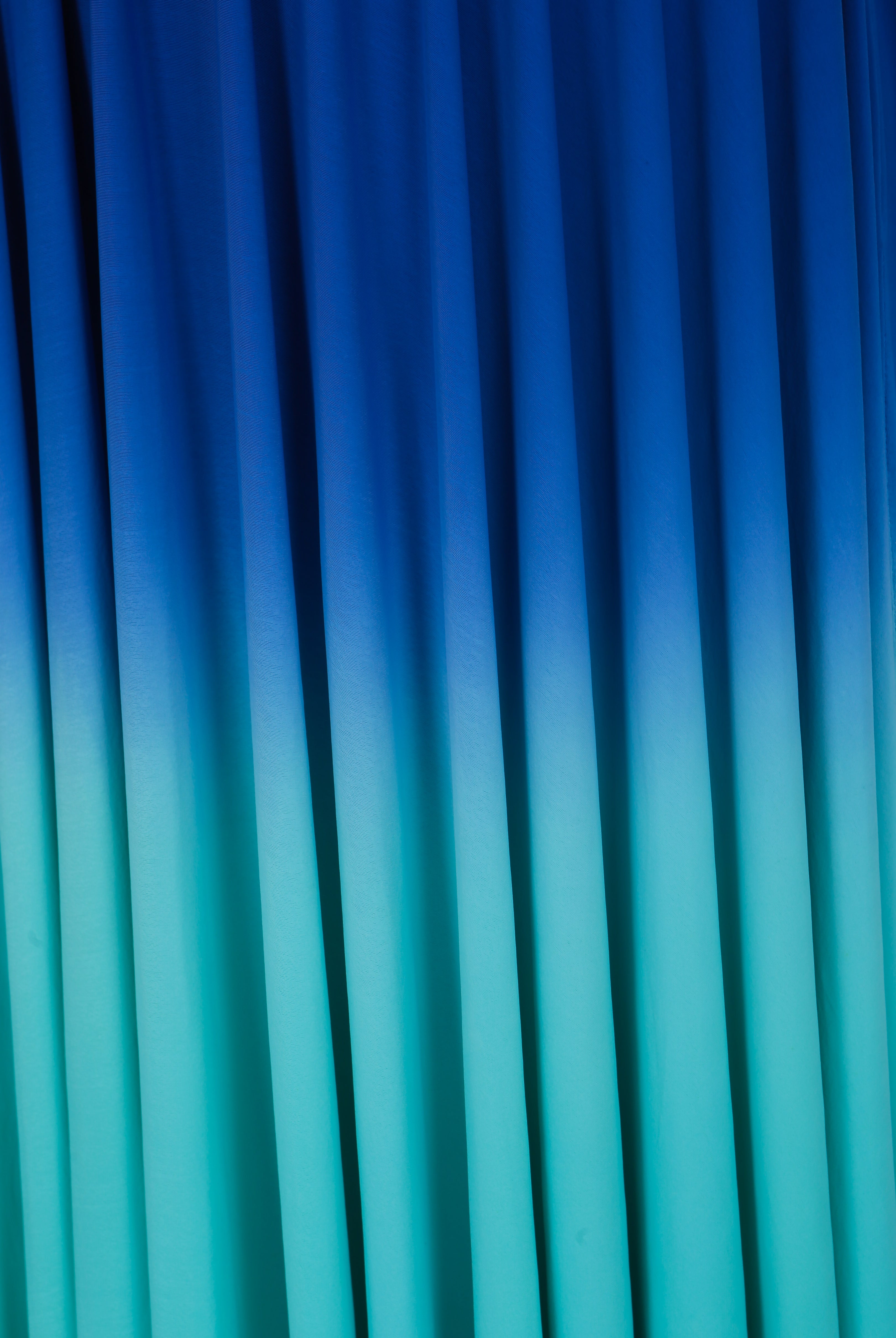 one shoulder Ombre gown Indigo Purple Turquoise