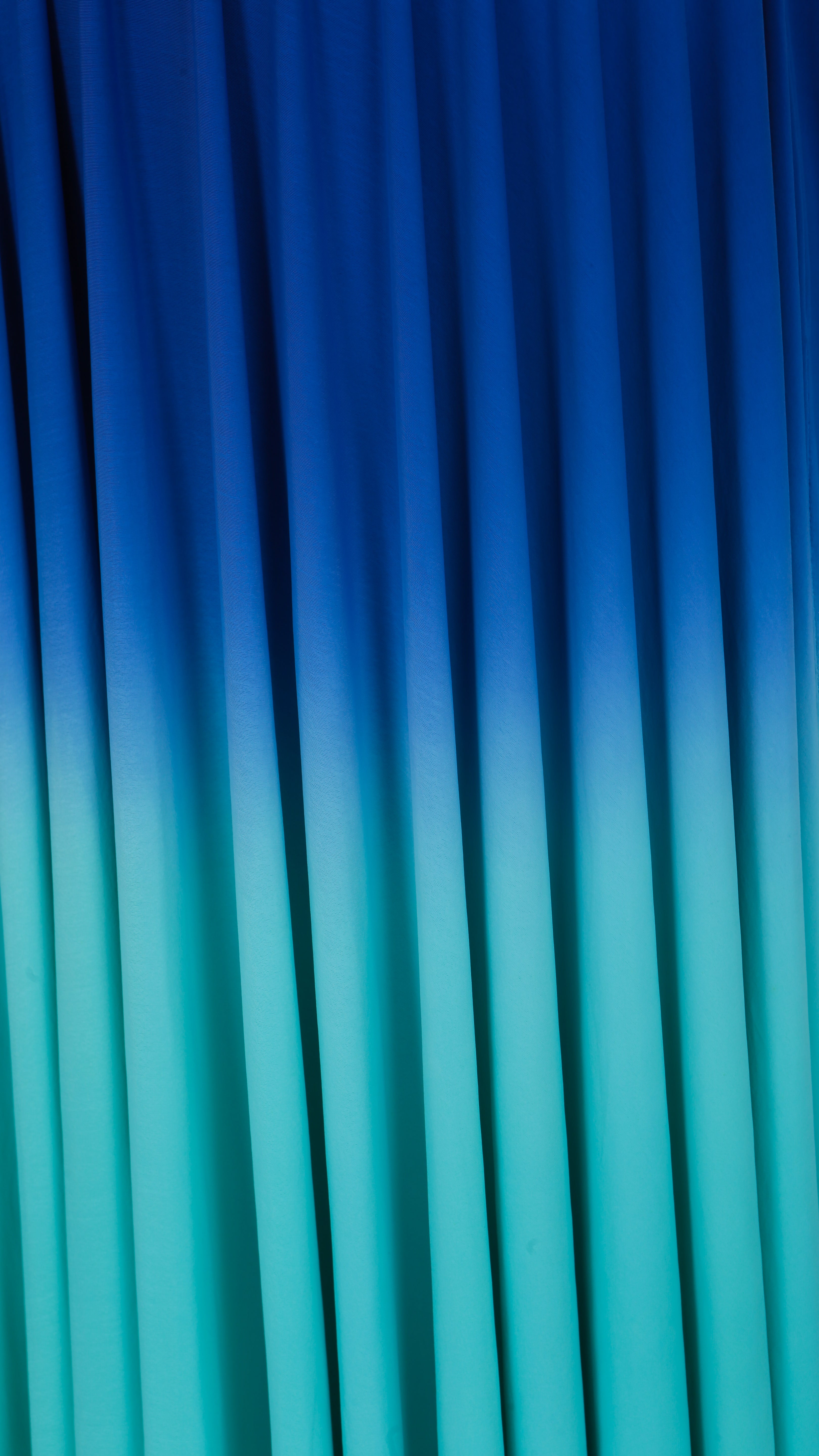 one shoulder Ombre gown Indigo Purple Turquoise