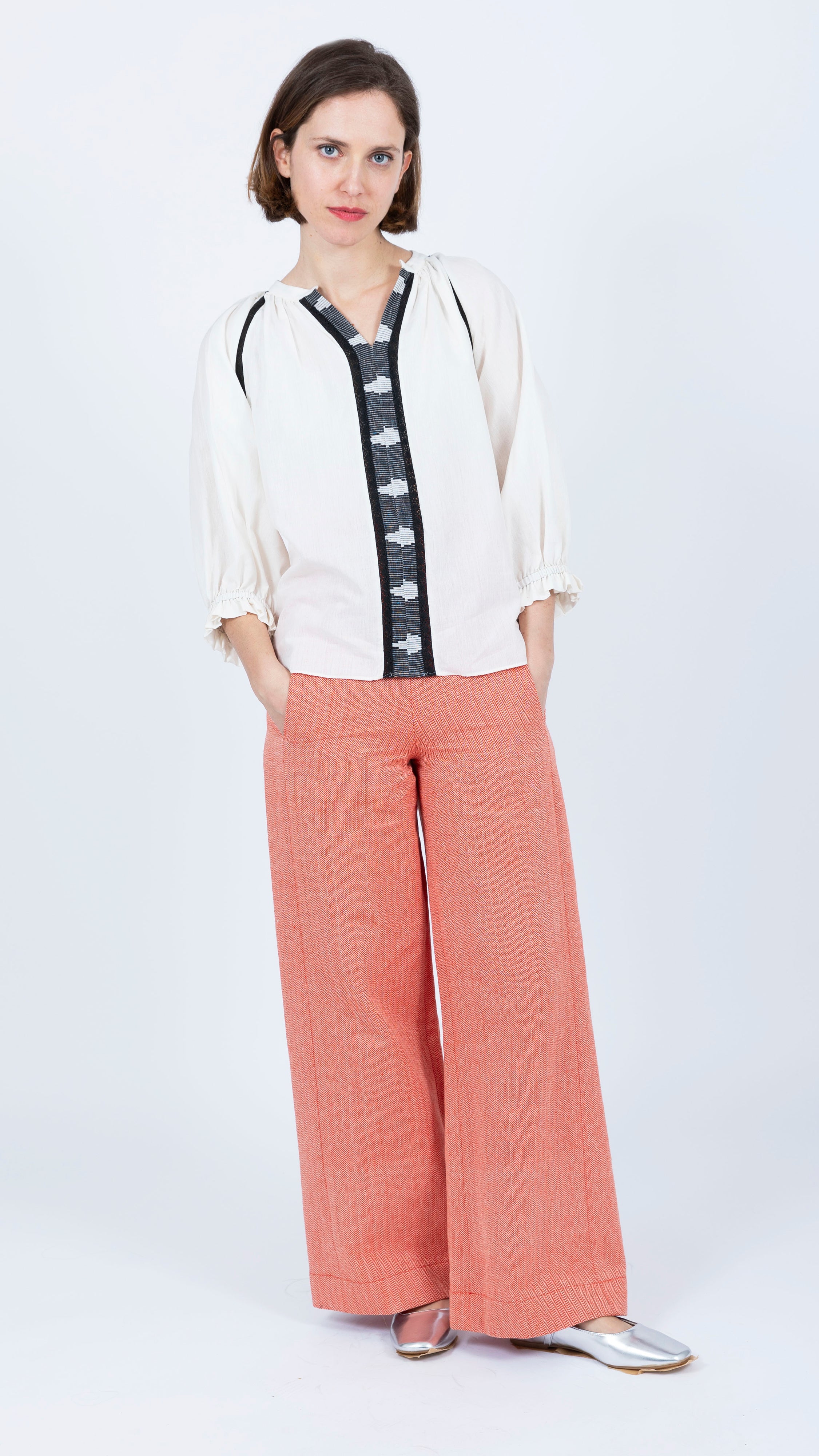 boho crochet lace Kaftan Cotton Top Off White 