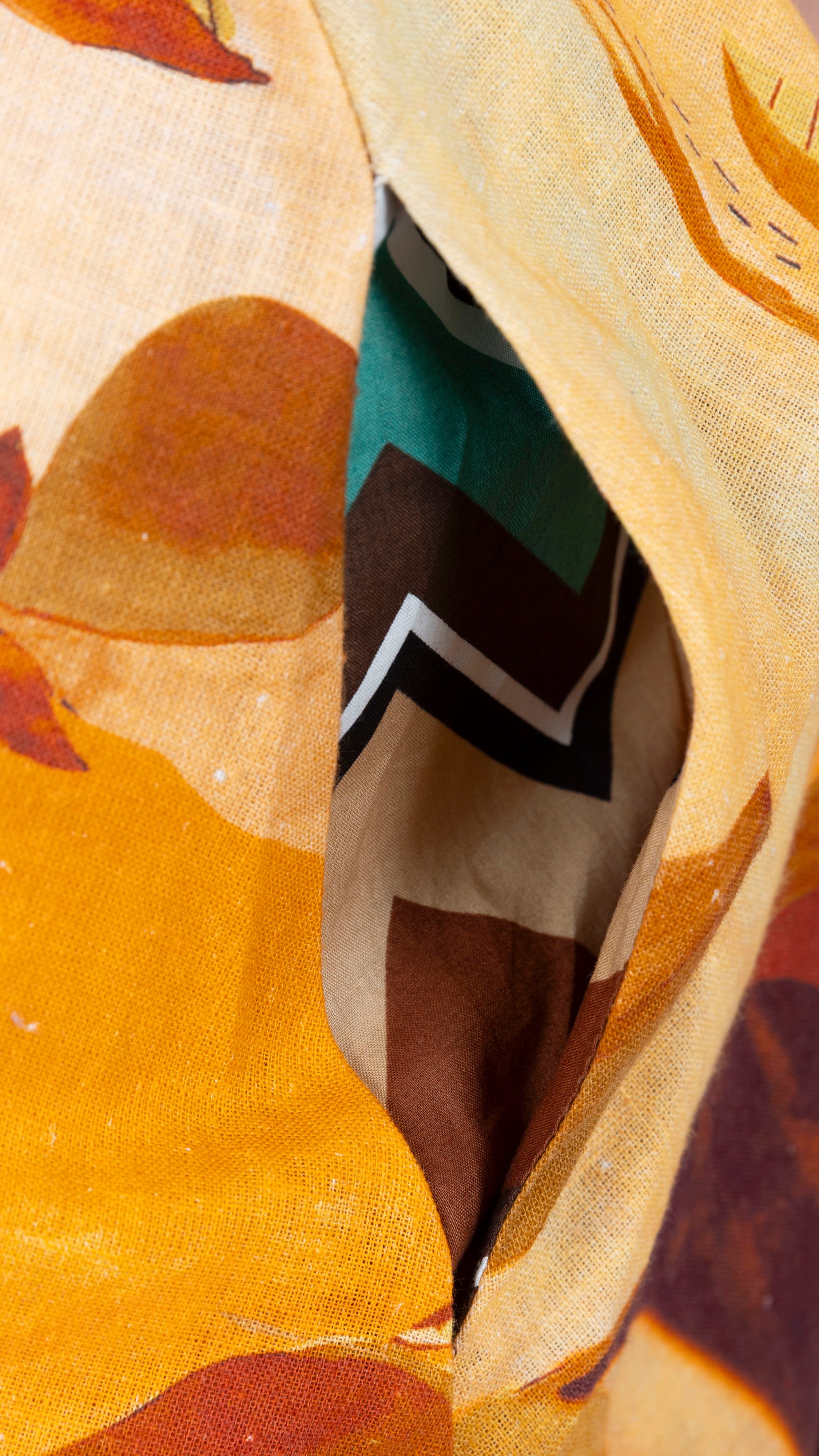 mustard brown midi linen dress