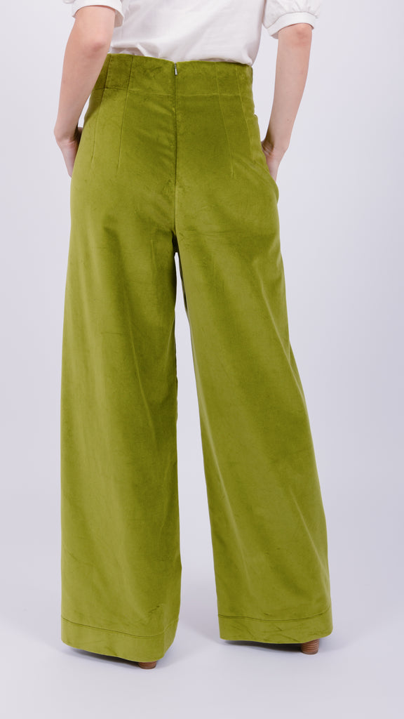 green velvet pant