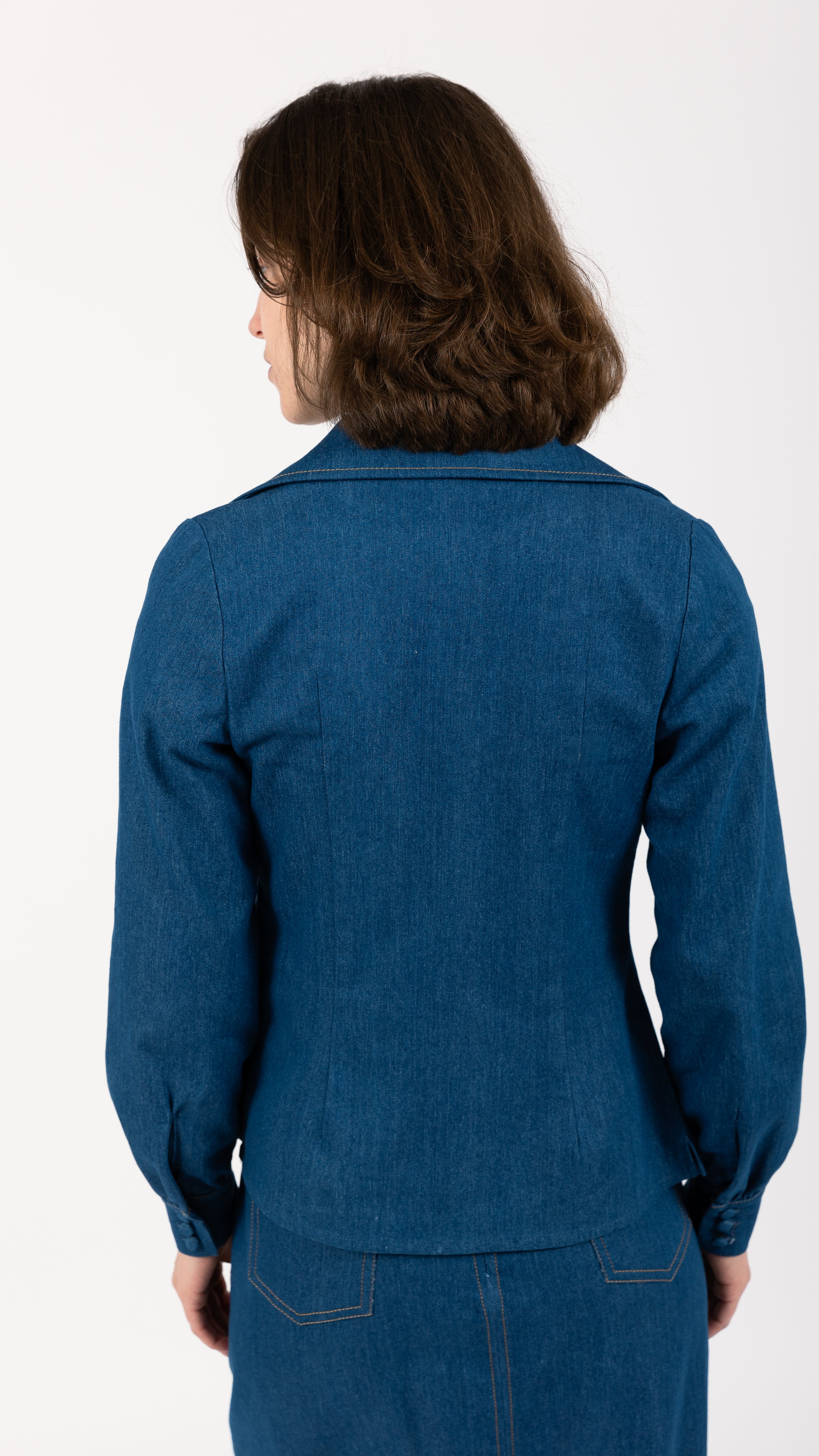 denim fitted shirt for women