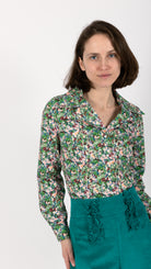 floral print fitted shirt for women