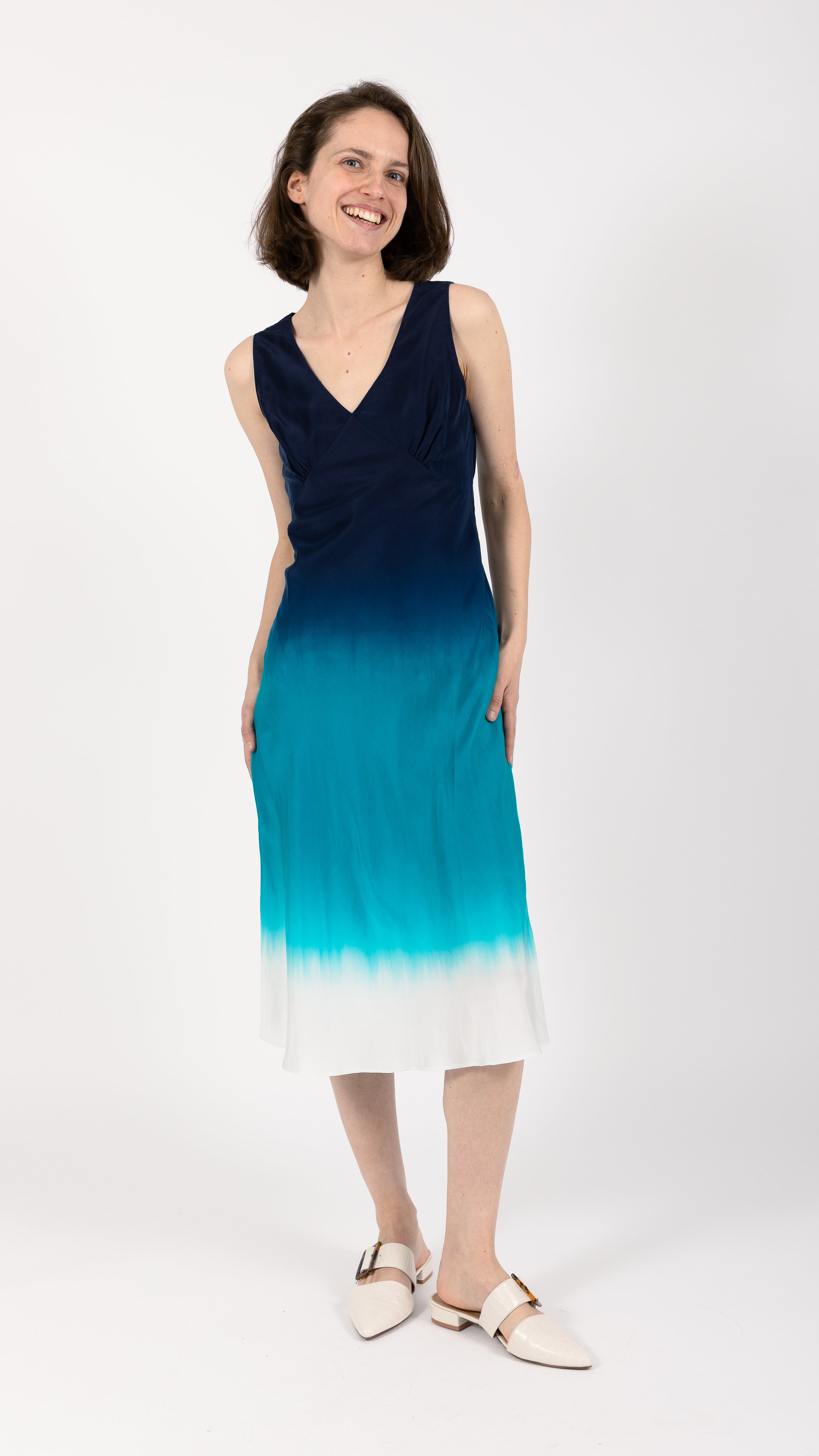 Ombre Silk Slip Dress