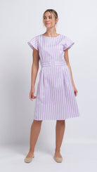 pink striped dress