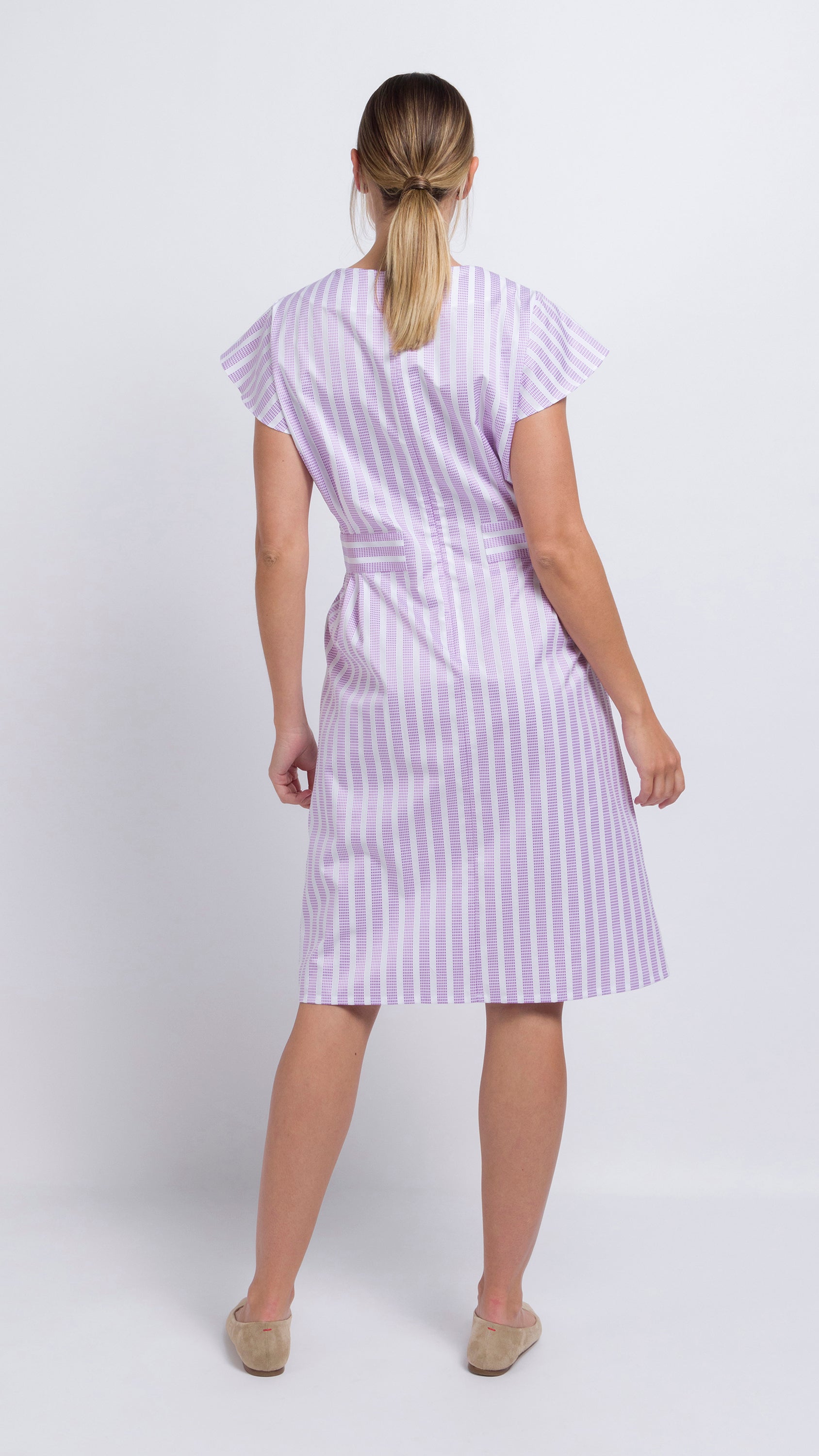pink striped dress