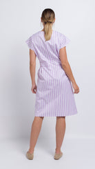 pink striped dress