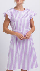 pink striped dress