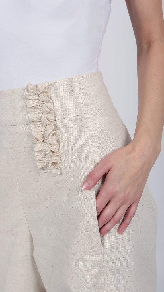high waisted linen pant for women