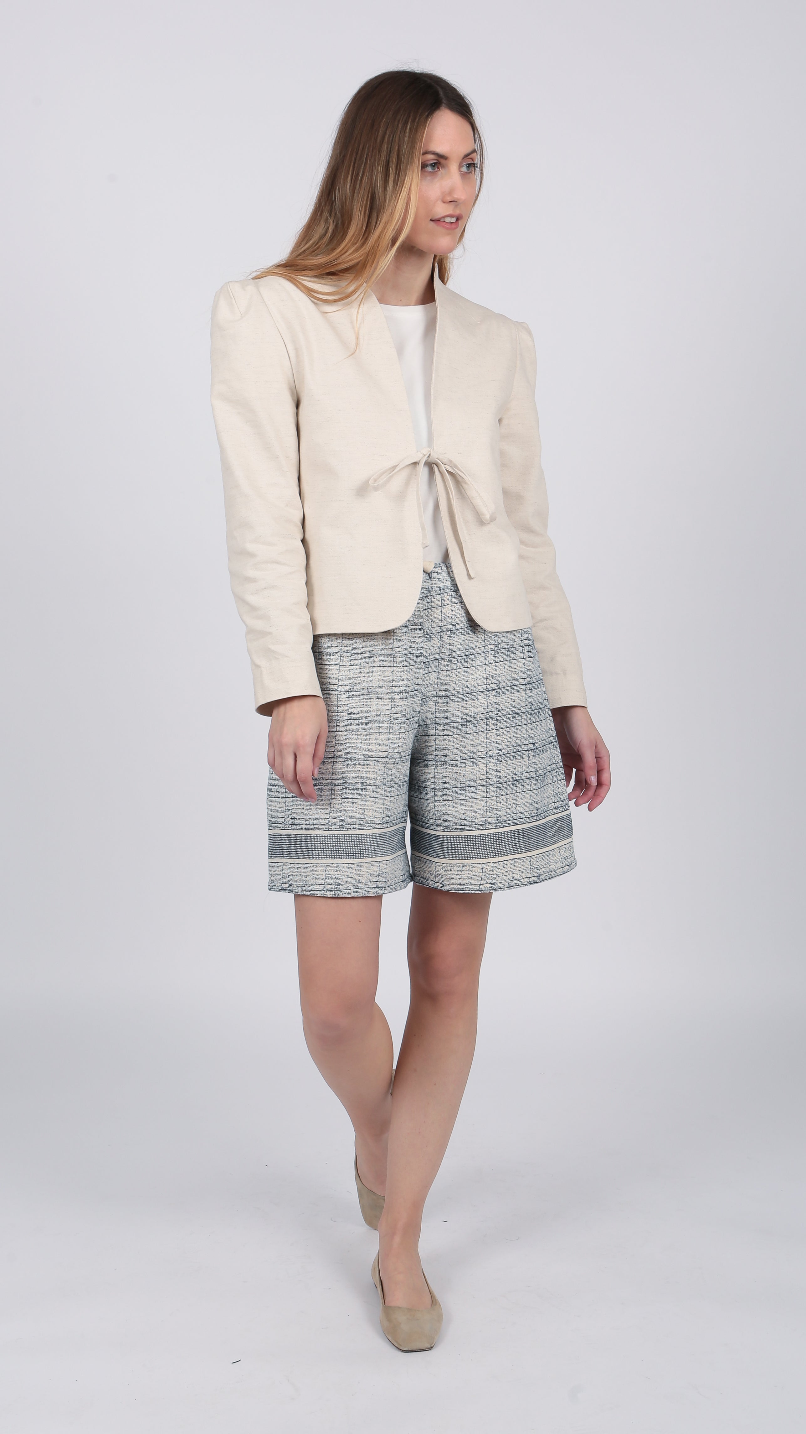 tailored Linen blend ivory Jacket
