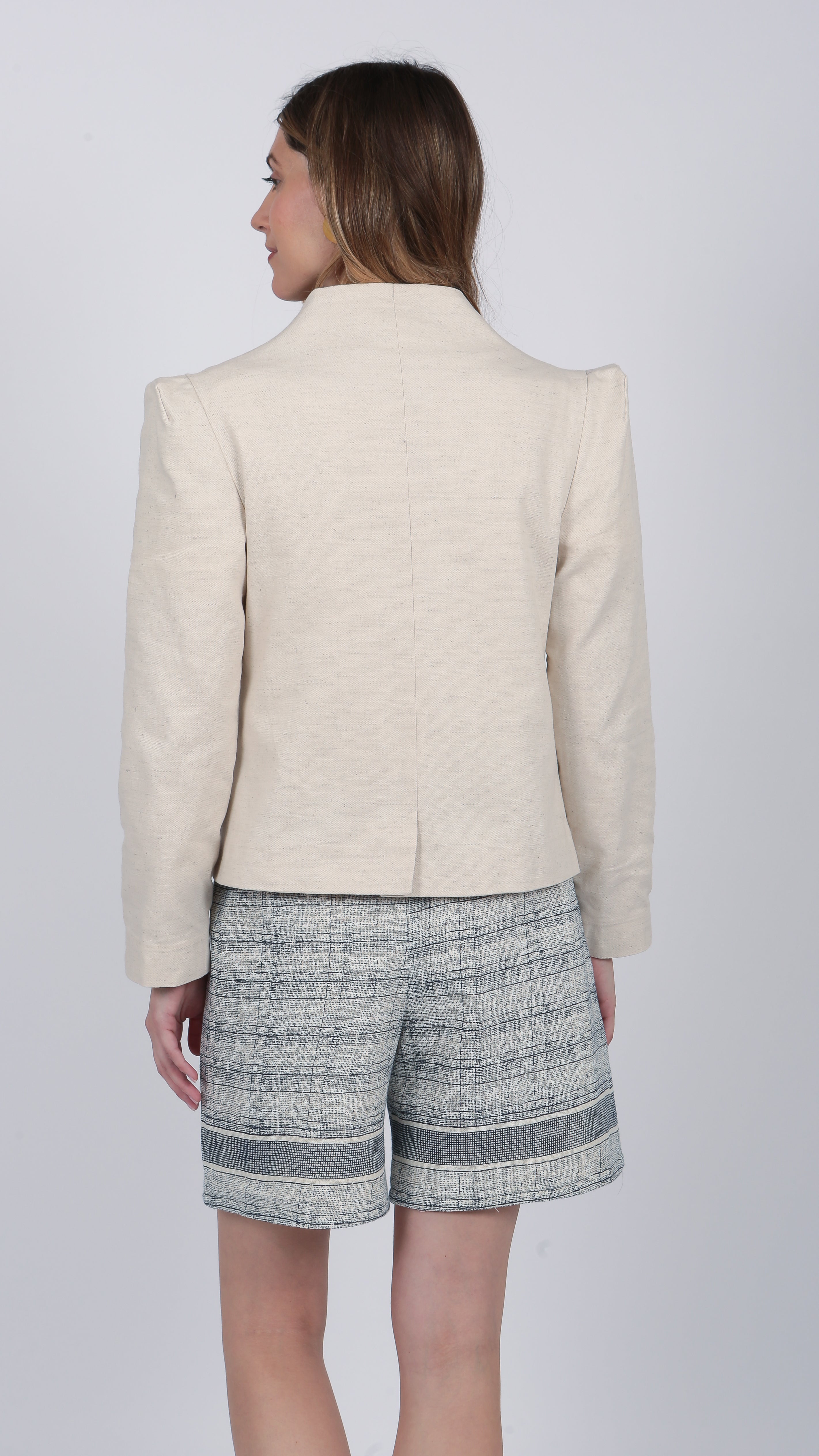 tailored Linen blend ivory Jacket